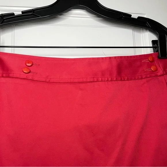 Ann Taylor Red Cotton A-Line Mini Skort for Resort Wear - Picture 2 of 6